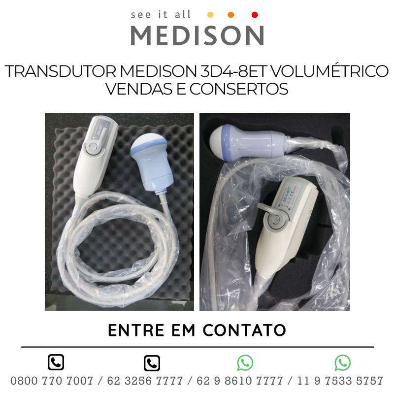 TRANSDUTOR MEDISON 3D4 8ET VOLUMÉTRICO - VENDAS E CONSERTOS