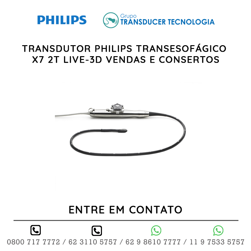 TRANSDUTOR PHILIPS TRANSESOFÁGICO XT 27 LIVE 3D - VENDAS E CONSERTOS