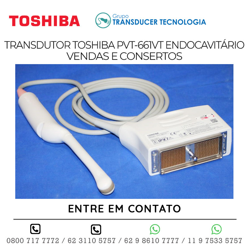 TRANSDUTOR TOSHIBA PVT 661VT ENDOCAVITÁRIO - VENDAS E CONSERTOS