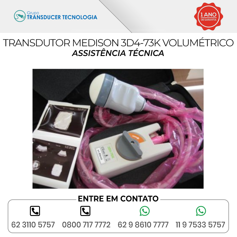 ASSISTENCIA TECNICA TRANSDUTOR MEDISON 3D4 73K VOLUMETRICO