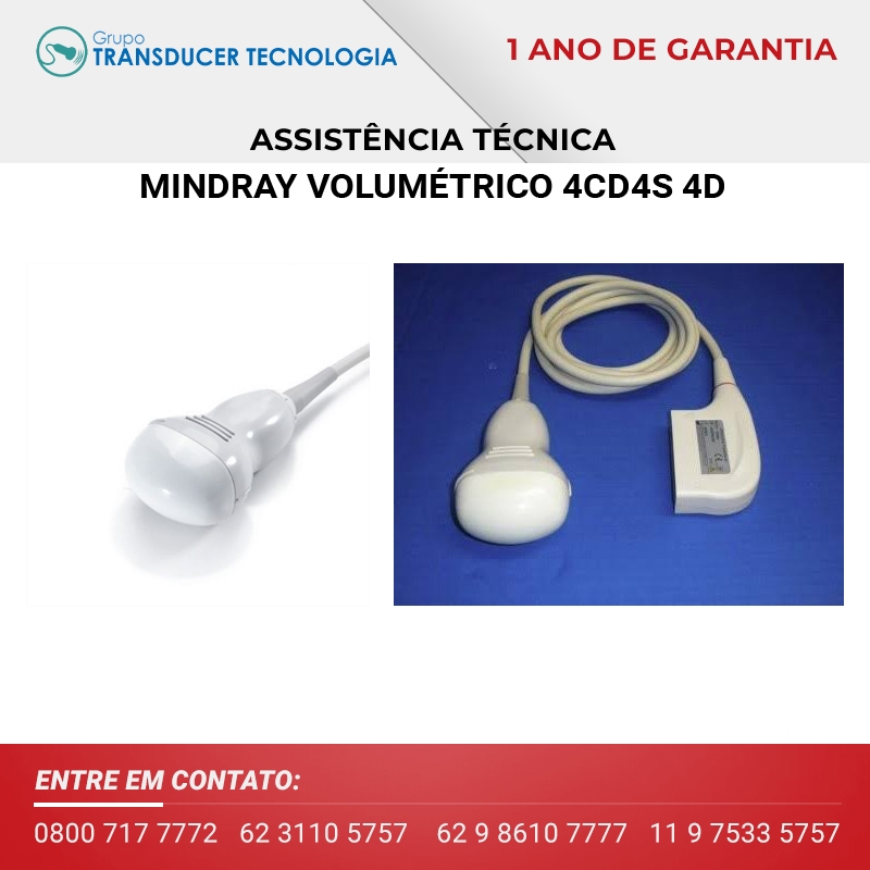 ASSISTENCIA TECNICA TRANSDUTOR MINDRAY CONVEXO VOLUMETRICO 4CD4S 4D