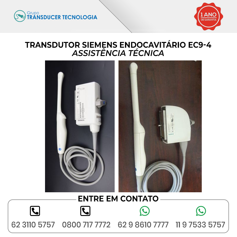 ASSISTENCIA TECNICA TRANSDUTOR SIEMENS ENDOCAVITARIO EC9 4