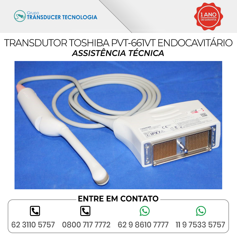 ASSISTENCIA TECNICA TRANSDUTOR TOSHIBA PVT 661VT ENDOCAVITARIO