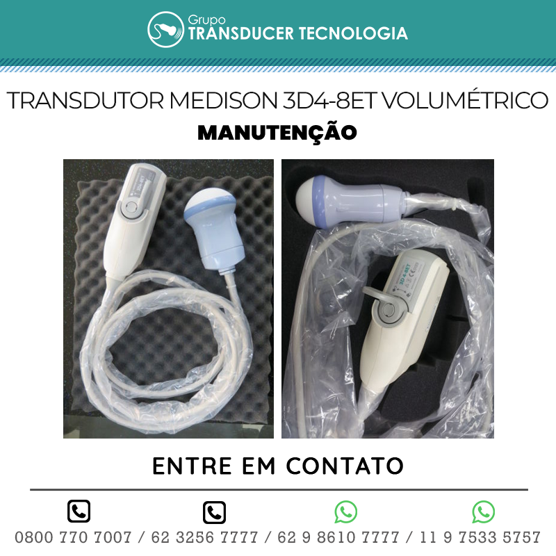 MANUTENCAO TRANSDUTOR MEDISON 3D4 8ET VOLUMETRICO