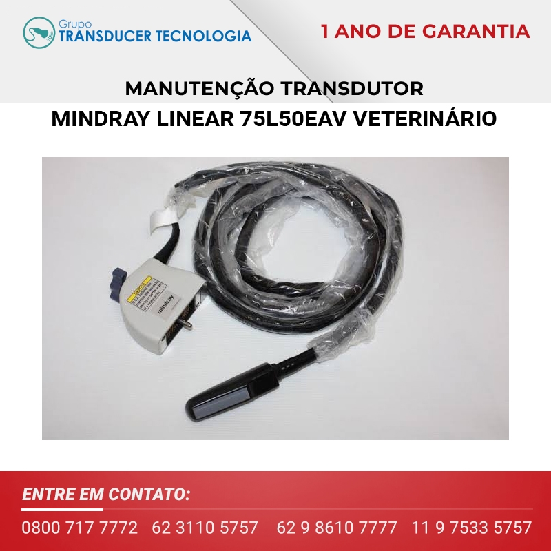 MANUTENCAO TRANSDUTOR MINDRAY LINEAR 75L50EAV VETERINARIO