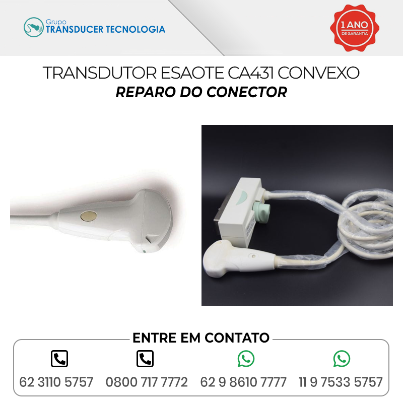 REPARO DO CONECTOR TRANSDUTOR ESAOTE CA431 CONVEXO