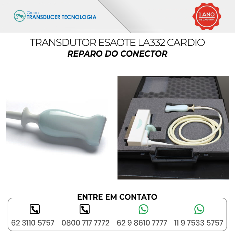 REPARO DO CONECTOR TRANSDUTOR ESAOTE LA332 CARDIO