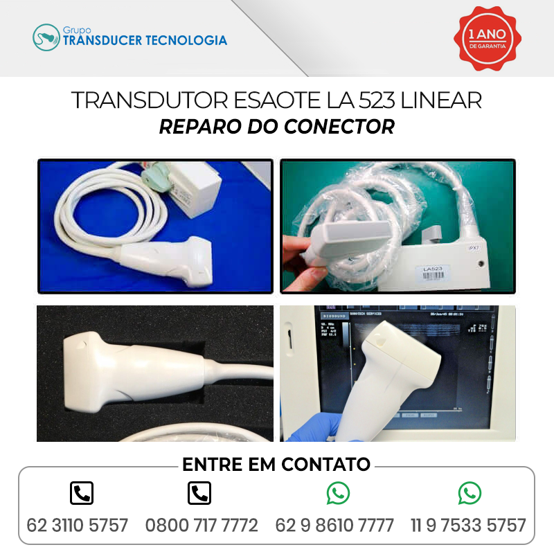 REPARO DO CONECTOR TRANSDUTOR ESAOTE LA523 LINEAR