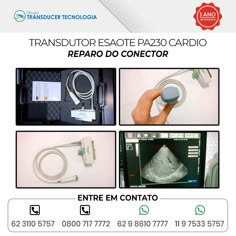 REPARO DO CONECTOR TRANSDUTOR ESAOTE PA230 CARDIO