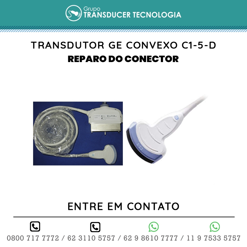 REPARO DO CONECTOR TRANSDUTOR GE CONVEXO C1 5 D