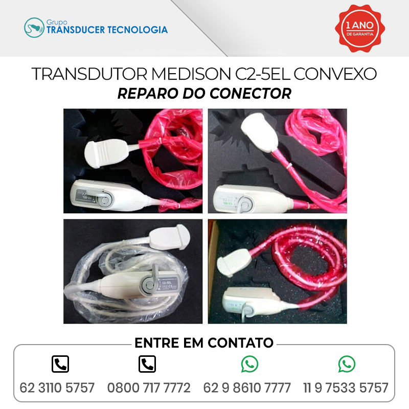 REPARO DO CONECTOR TRANSDUTOR MEDISON C2 5EL CONVEXO