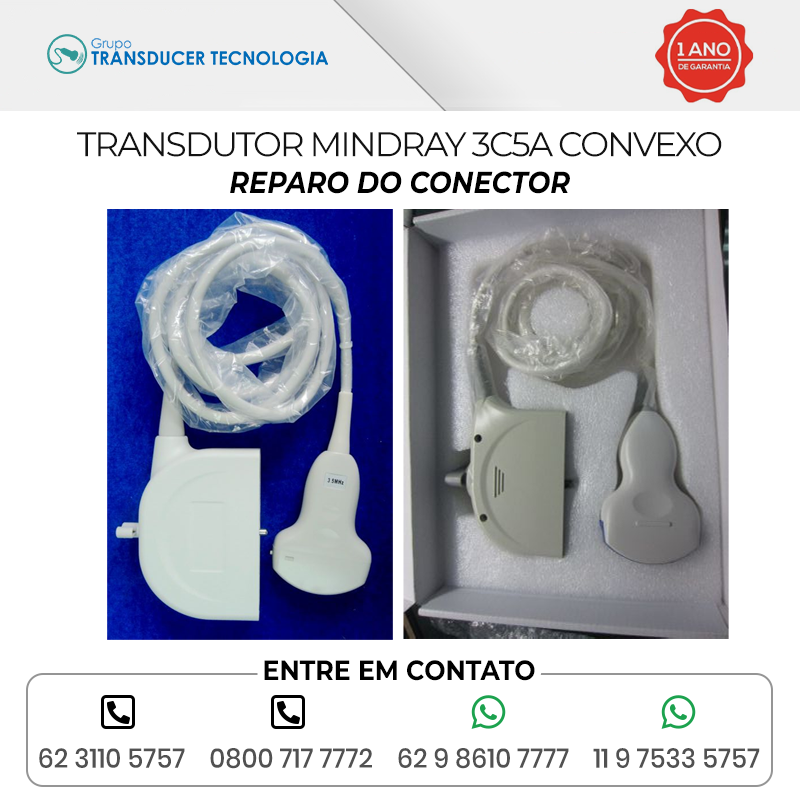 REPARO DO CONECTOR TRANSDUTOR MINDRAY 3C5A CONVEXO