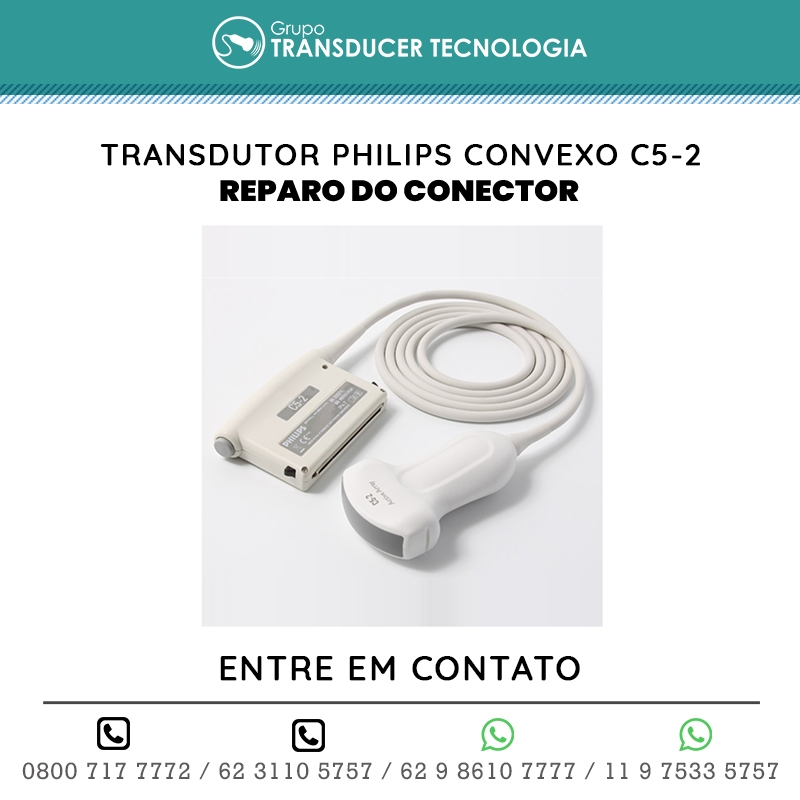 REPARO DO CONECTOR TRANSDUTOR PHILIPS CONVEXO C5 2