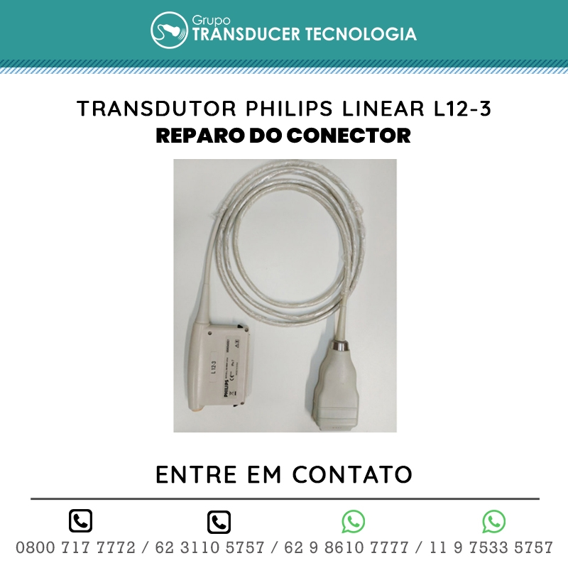 REPARO DO CONECTOR TRANSDUTOR PHILIPS LINEAR L12 3