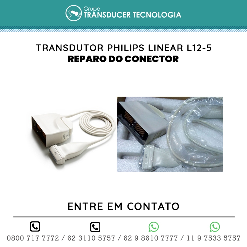 REPARO DO CONECTOR TRANSDUTOR PHILIPS LINEAR L12 5