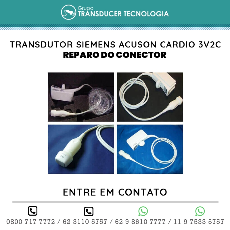 REPARO DO CONECTOR TRANSDUTOR SIEMENS ACUSON CARDIO 3V2C