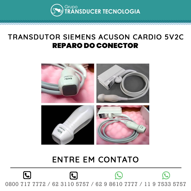 REPARO DO CONECTOR TRANSDUTOR SIEMENS ACUSON CARDIO 5V2C