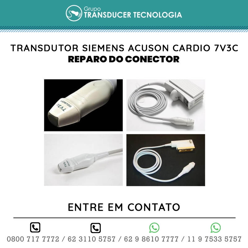 REPARO DO CONECTOR TRANSDUTOR SIEMENS ACUSON CARDIO 7V3C