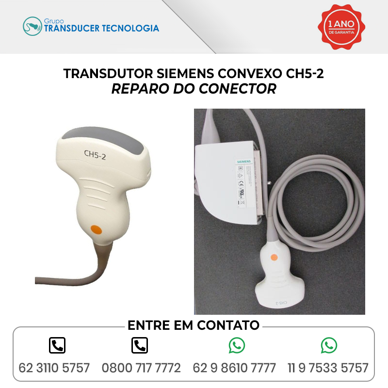 REPARO DO CONECTOR TRANSDUTOR SIEMENS CONVEXO CH5 2