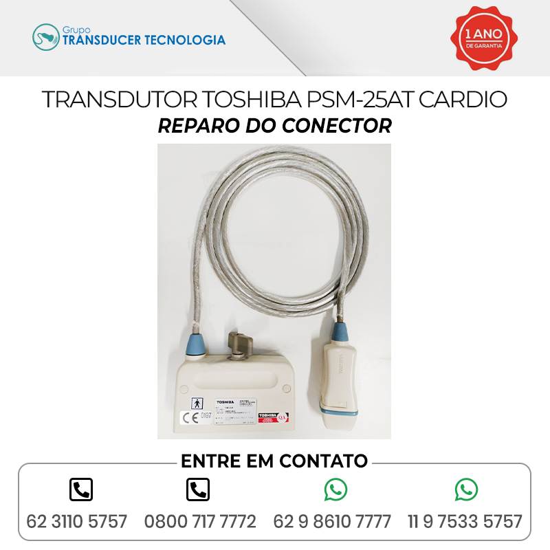REPARO DO CONECTOR TRANSDUTOR TOSHIBA PSM 25AT CARDIO