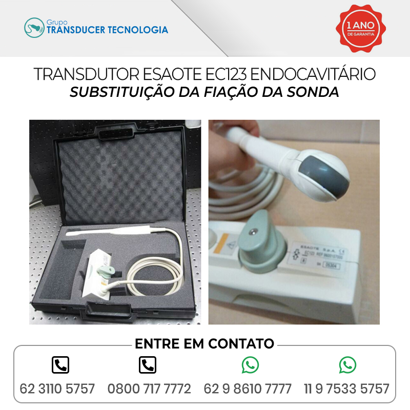 SUBSTITUICAO DA FIACAO DA SONDA TRANSDUTOR ESAOTE EC123 ENDOCAVITARIO