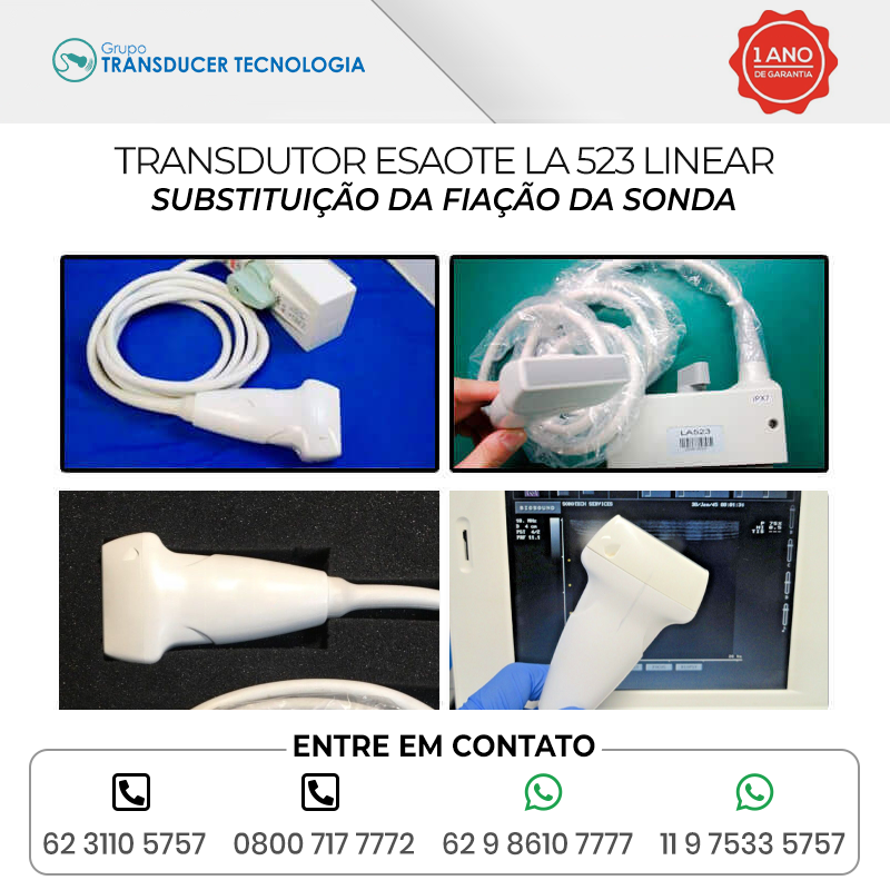 SUBSTITUICAO DA FIACAO DA SONDA TRANSDUTOR ESAOTE LA523 LINEAR