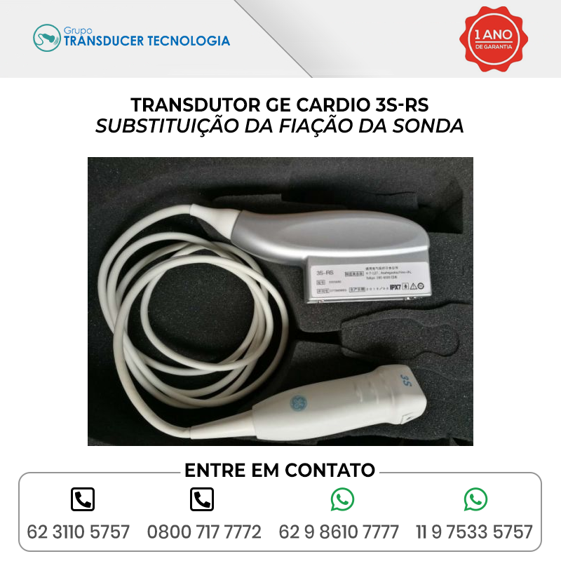 SUBSTITUICAO DA FIACAO DA SONDA TRANSDUTOR GE CARDIO 3S RS