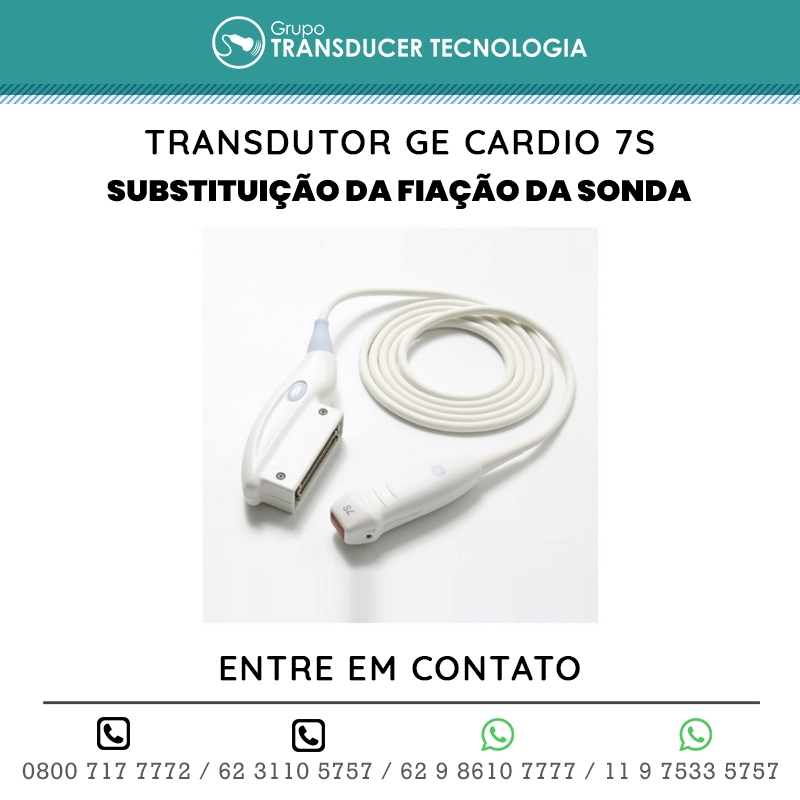 SUBSTITUICAO DA FIACAO DA SONDA TRANSDUTOR GE CARDIO 7S