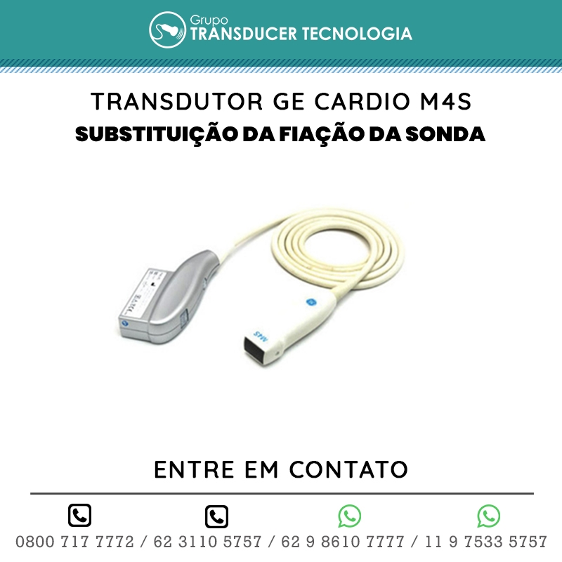 SUBSTITUICAO DA FIACAO DA SONDA TRANSDUTOR GE CARDIO M4S