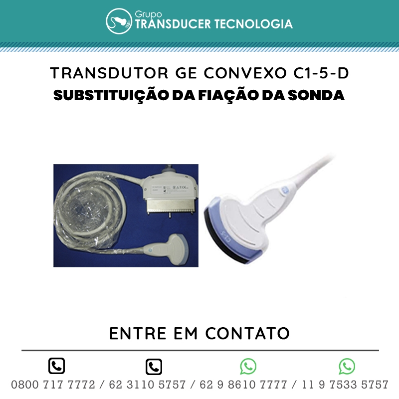 SUBSTITUICAO DA FIACAO DA SONDA TRANSDUTOR GE CONVEXO C1 5 D