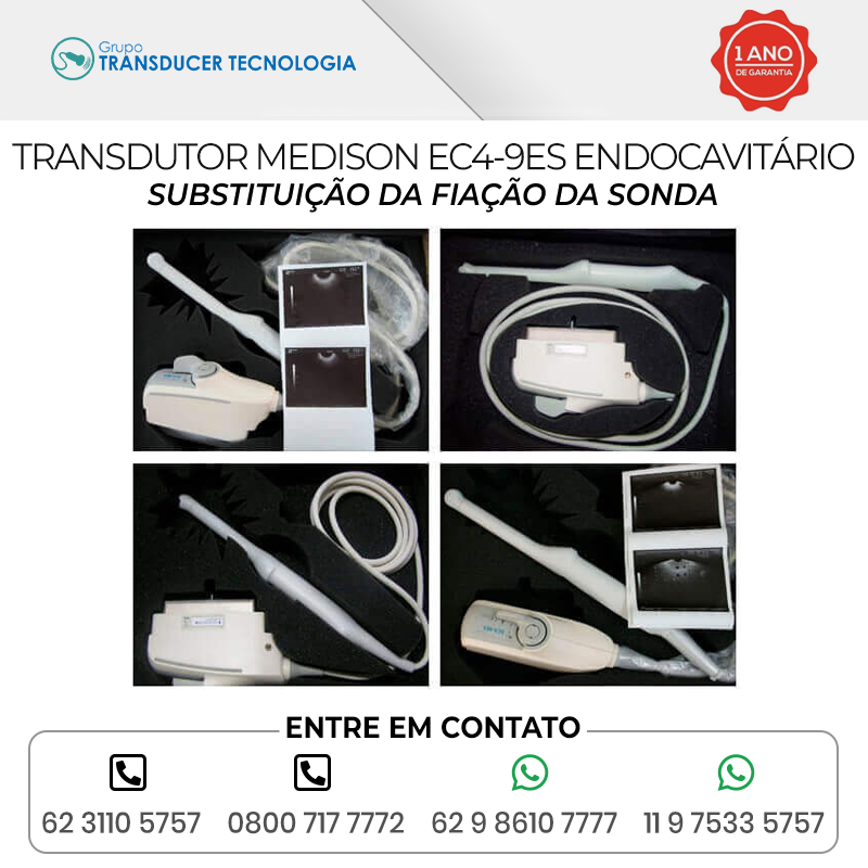 SUBSTITUICAO DA FIACAO DA SONDA TRANSDUTOR MEDISON EC4 9ES ENDOCAVITARIO