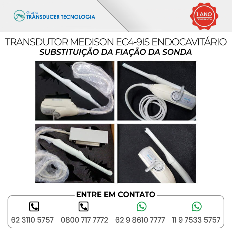 SUBSTITUICAO DA FIACAO DA SONDA TRANSDUTOR MEDISON EC4 9IS ENDOCAVITARIO