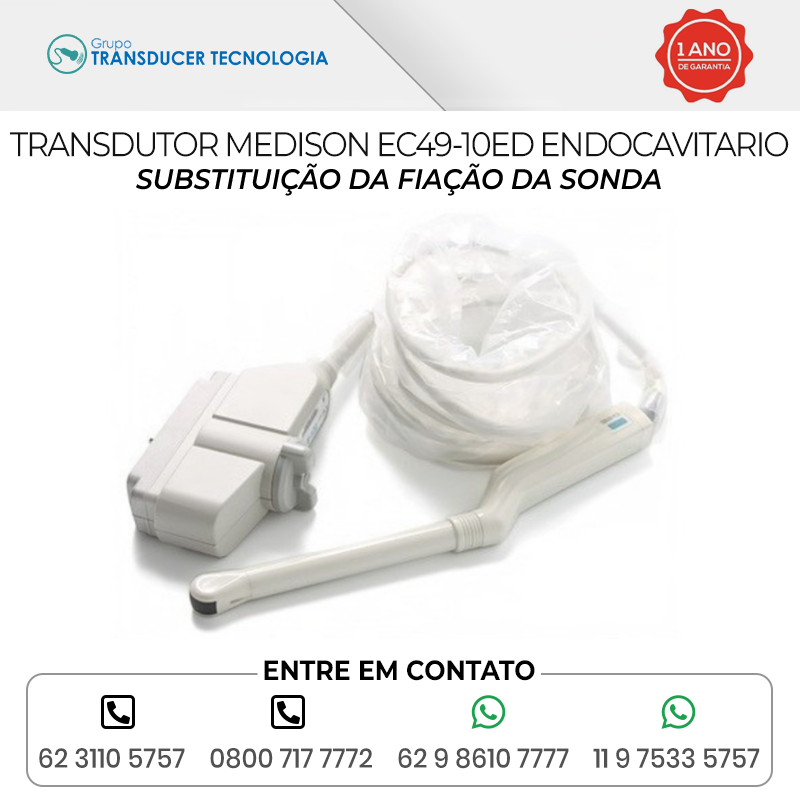 SUBSTITUICAO DA FIACAO DA SONDA TRANSDUTOR MEDISON EC49 10ED ENDOCAVITARIO