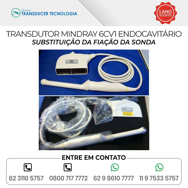 SUBSTITUICAO DA FIACAO DA SONDA TRANSDUTOR MINDRAY 6CV1 ENDOCAVITARIO