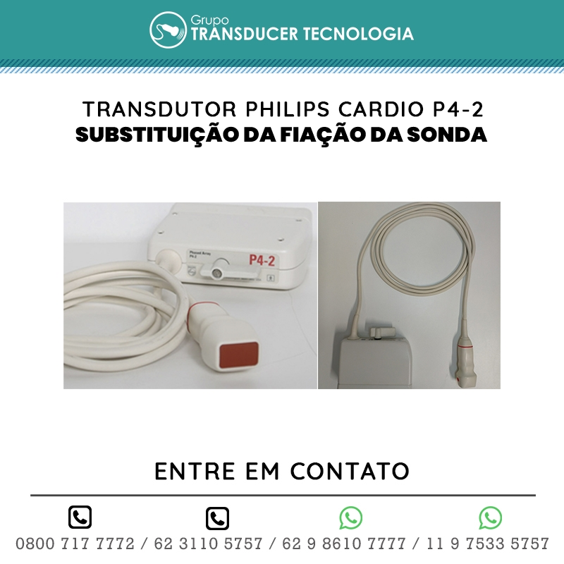 SUBSTITUICAO DA FIACAO DA SONDA TRANSDUTOR PHILIPS CARDIO P4 2