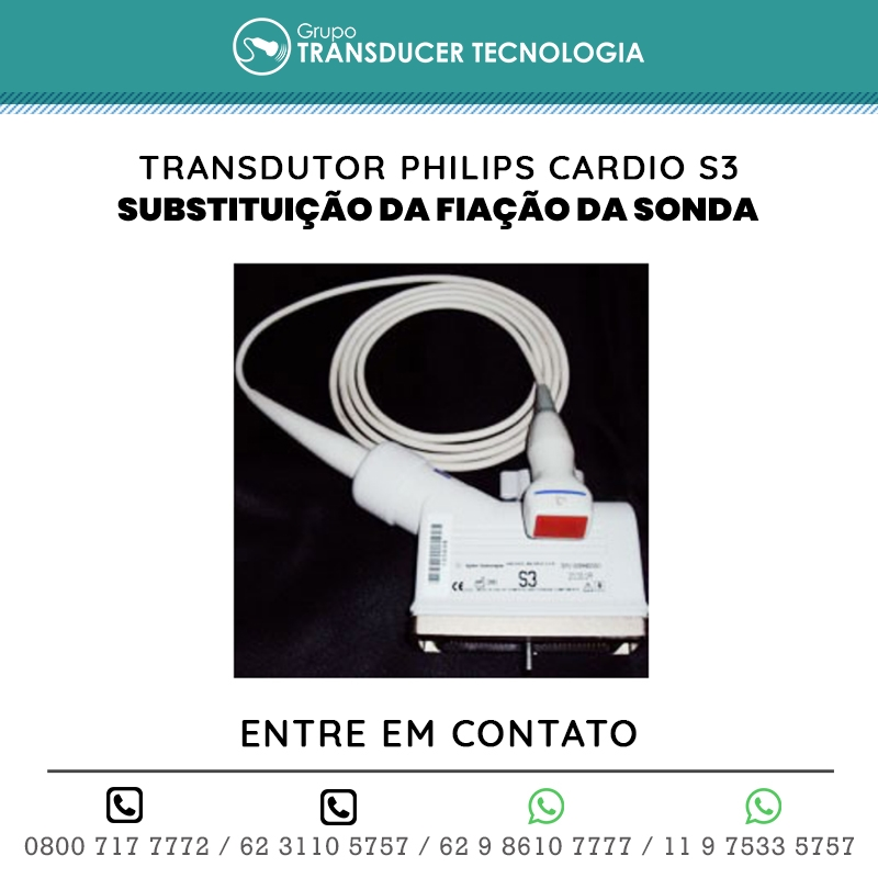 SUBSTITUICAO DA FIACAO DA SONDA TRANSDUTOR PHILIPS CARDIO S3