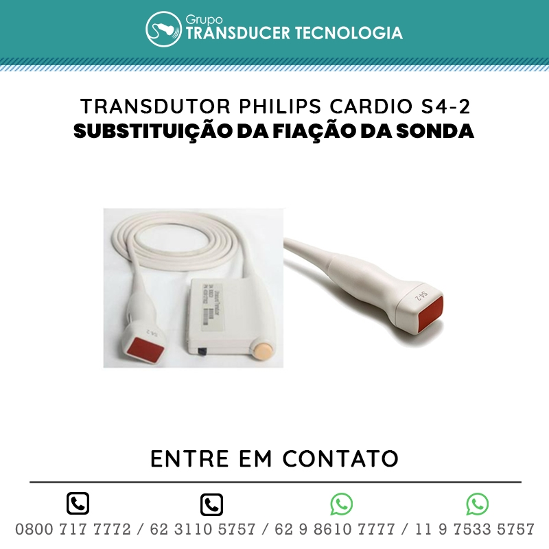 SUBSTITUICAO DA FIACAO DA SONDA TRANSDUTOR PHILIPS CARDIO S4 2