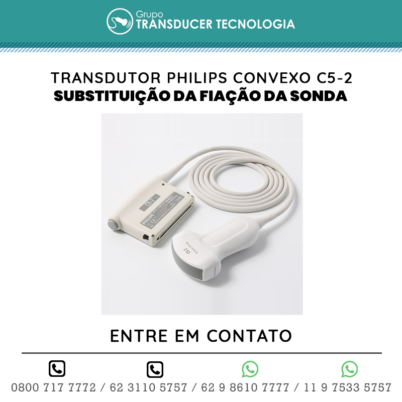 SUBSTITUICAO DA FIACAO DA SONDA TRANSDUTOR PHILIPS CONVEXO C5 2
