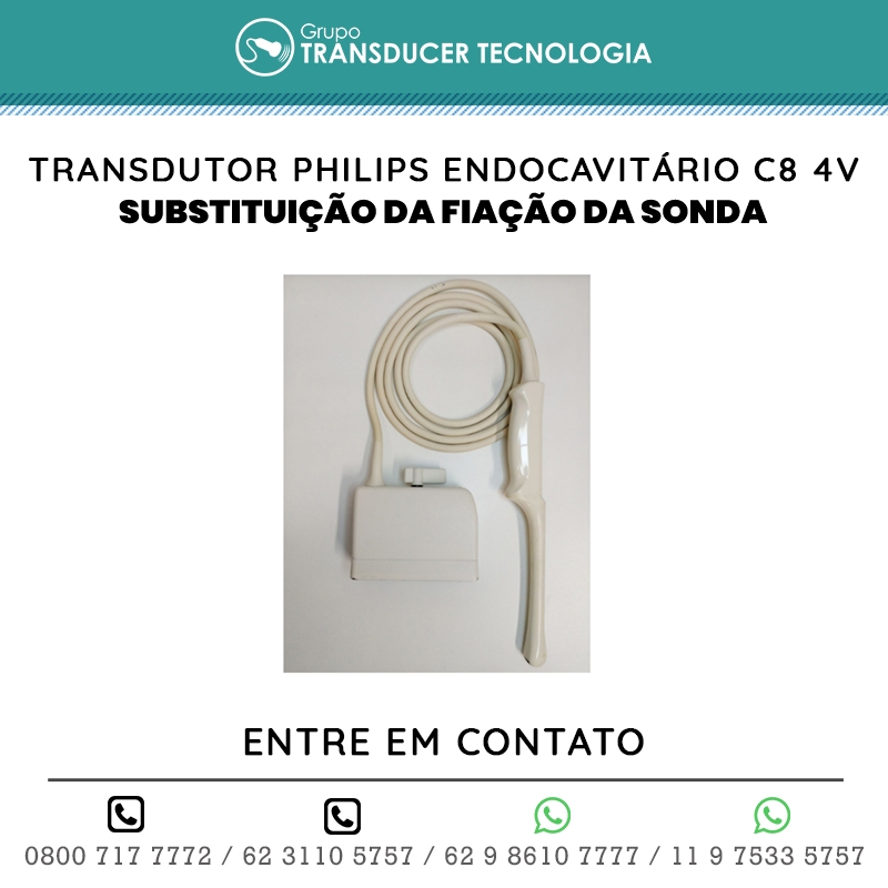 SUBSTITUICAO DA FIACAO DA SONDA TRANSDUTOR PHILIPS ENDOCAVITARIO C8 4V