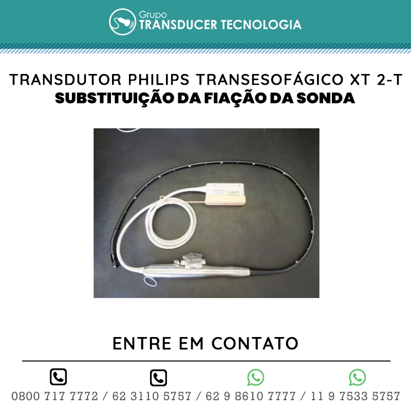 SUBSTITUICAO DA FIACAO DA SONDA TRANSDUTOR PHILIPS TRANSESOFAGICO XT 2 T