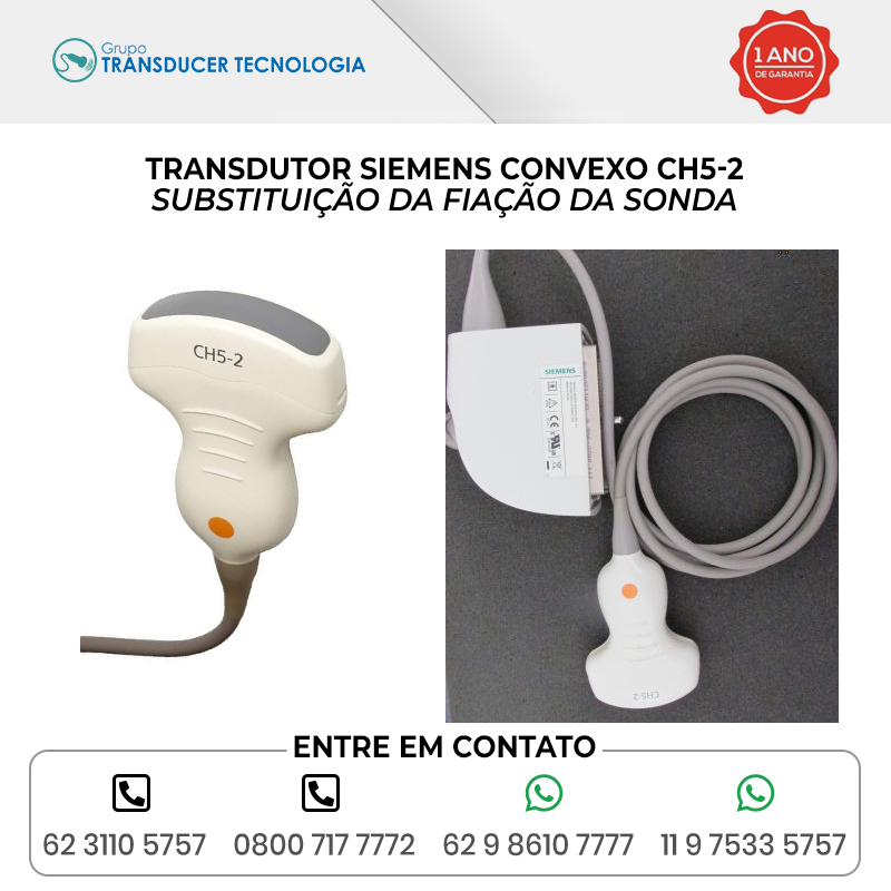 SUBSTITUICAO DA FIACAO DA SONDA TRANSDUTOR SIEMENS CONVEXO CH5 2