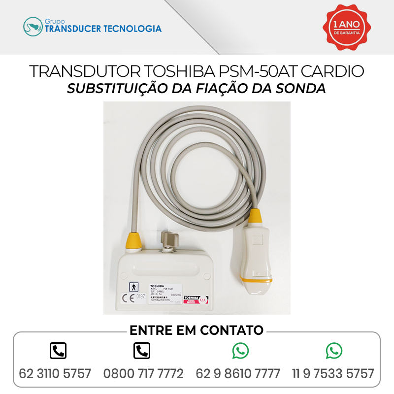 SUBSTITUICAO DA FIACAO DA SONDA TRANSDUTOR TOSHIBA PSM 50AT CARDIO