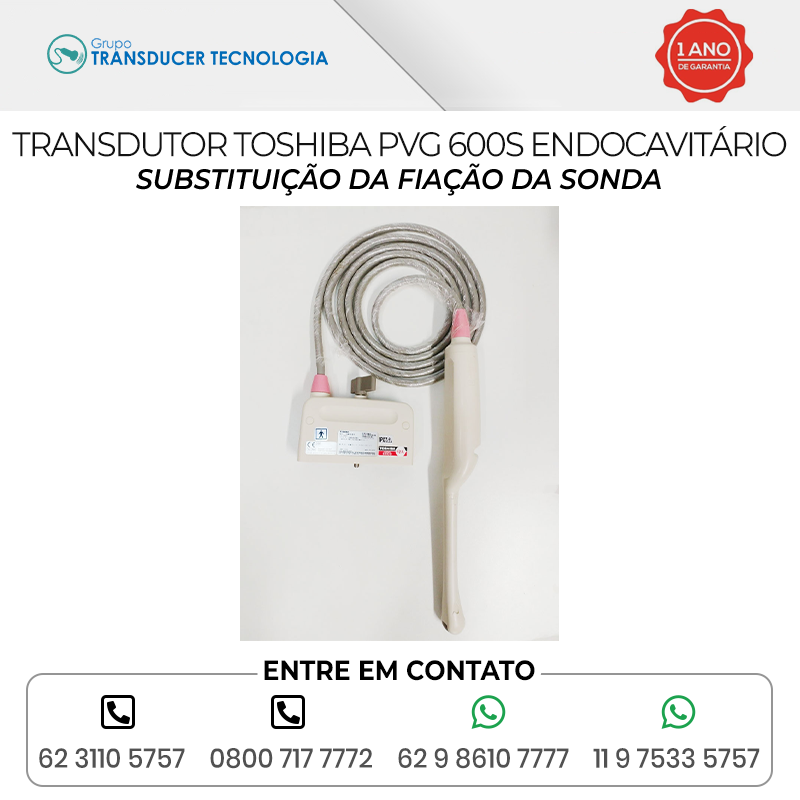 SUBSTITUICAO DA FIACAO DA SONDA TRANSDUTOR TOSHIBA PVG 600S ENDOCAVITARIO