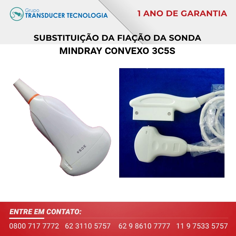 SUBSTITUICAO DA FIACAO TRANSDUTOR MINDRAY CONVEXO 3C5S