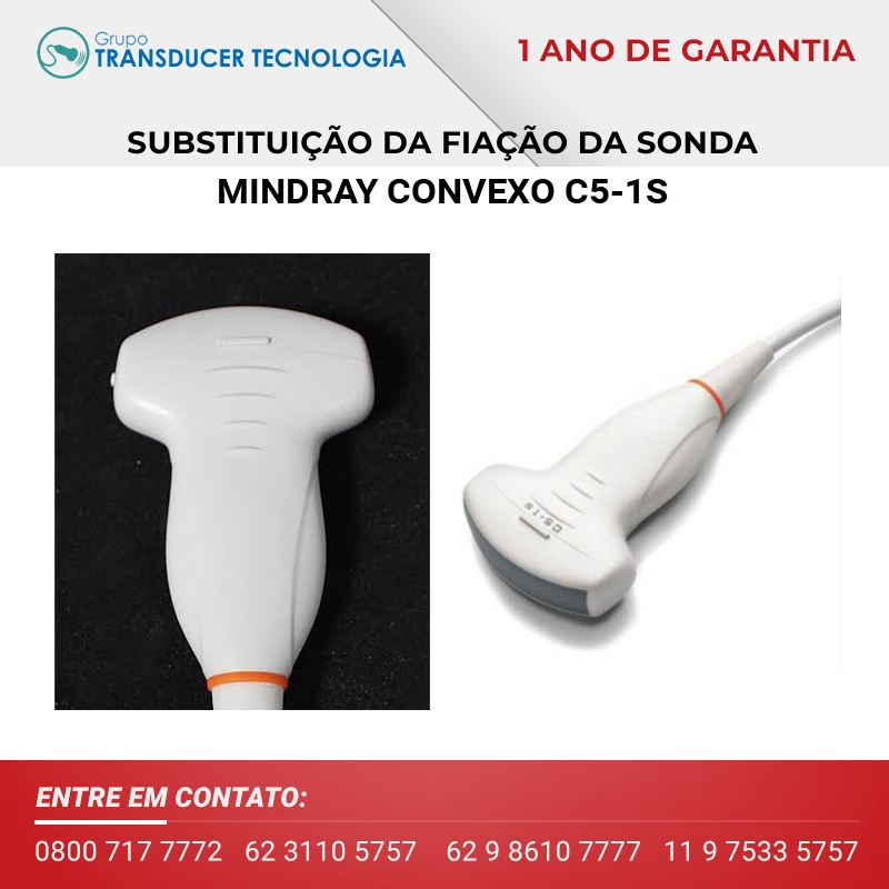 SUBSTITUICAO DA FIACAO TRANSDUTOR MINDRAY CONVEXO C5 1S