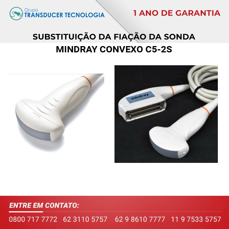 SUBSTITUICAO DA FIACAO TRANSDUTOR MINDRAY CONVEXO C5 2S