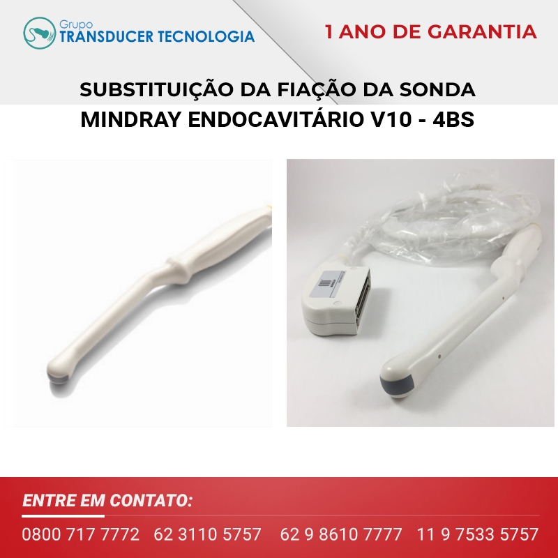 SUBSTITUICAO DA FIACAO TRANSDUTOR MINDRAY ENDOCAVITARIO V10 4BS