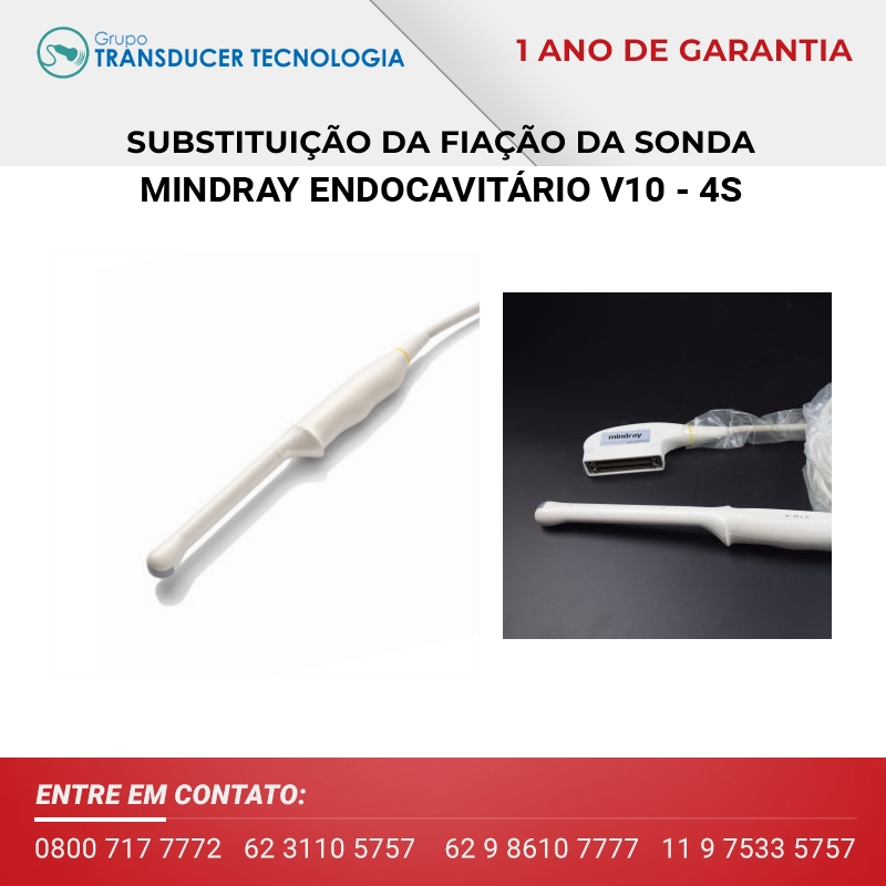 SUBSTITUICAO DA FIACAO TRANSDUTOR MINDRAY ENDOCAVITARIO V10 4S