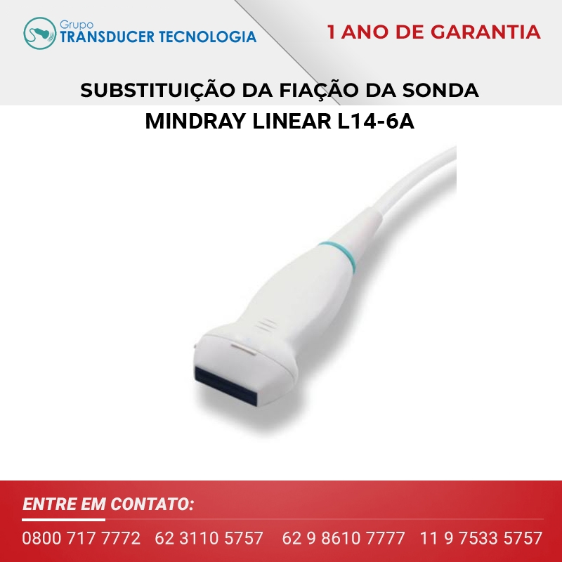 SUBSTITUICAO DA FIACAO TRANSDUTOR MINDRAY LINEAR L14 6A