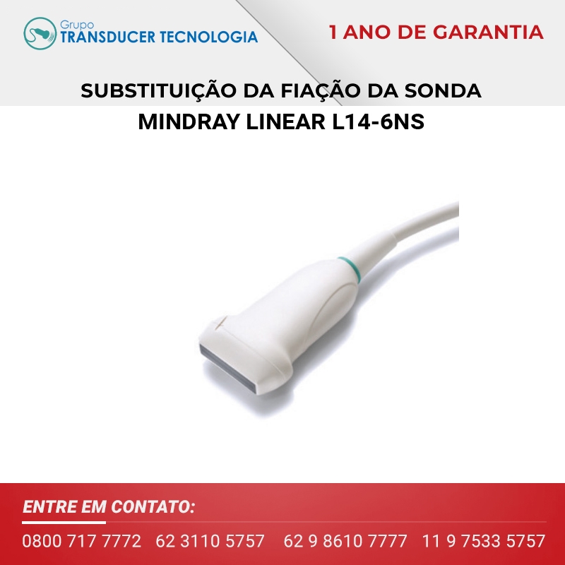 SUBSTITUICAO DA FIACAO TRANSDUTOR MINDRAY LINEAR L14 6NS